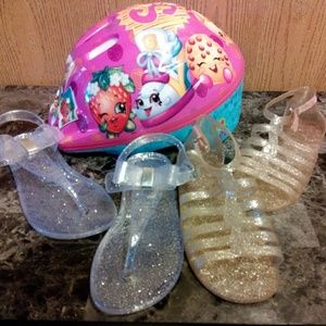 Silver and Gold Girl's jelly sandals